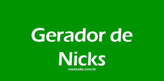 Gerador de nicks
